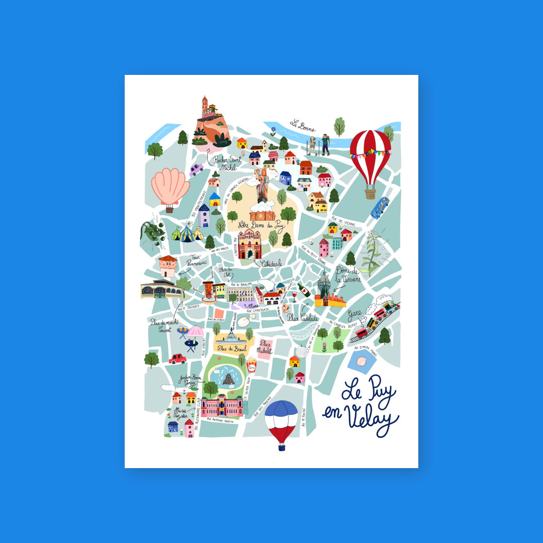 La carte du Puy-en-Velay