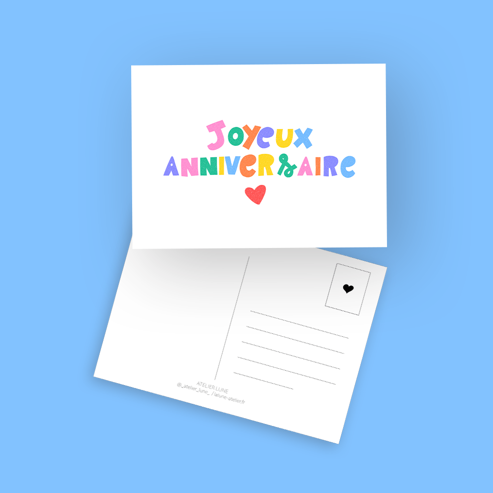 Carte Postale " Joyeux Anniversaire"