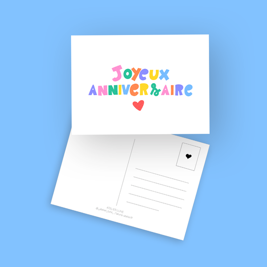 Carte Postale " Joyeux Anniversaire"