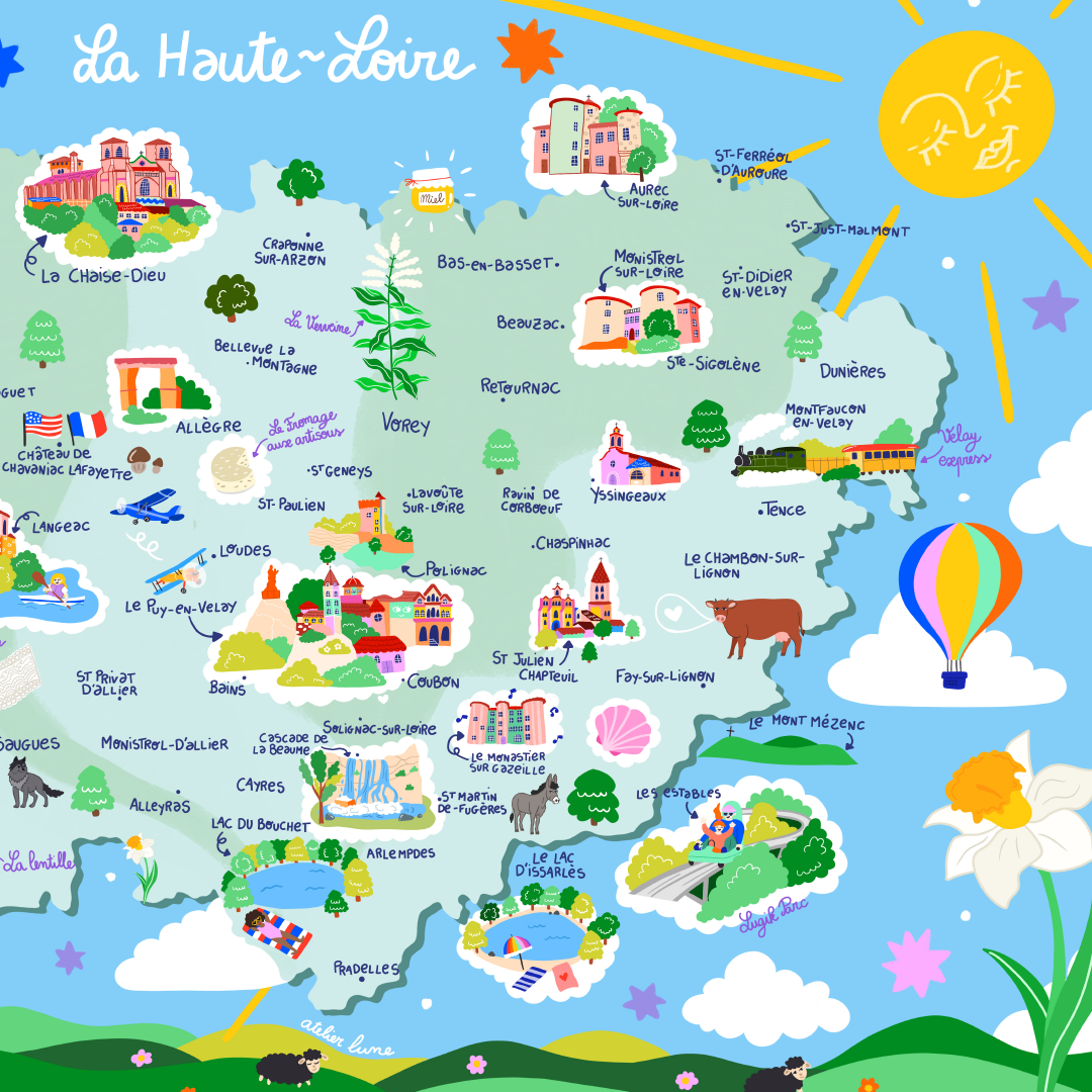 La carte de la Haute-Loire