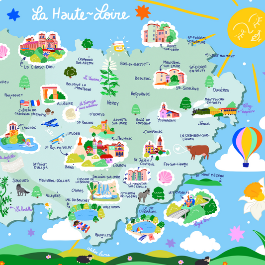 La carte de la Haute-Loire ⛰️